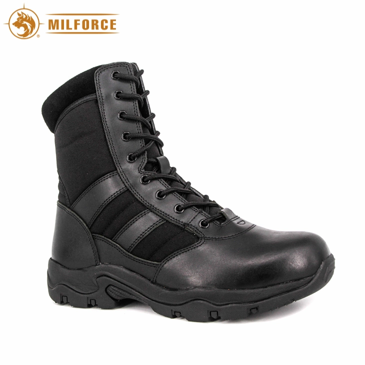 Men Black Cowhide Leather Military Style Boots Professional Army Style Boots