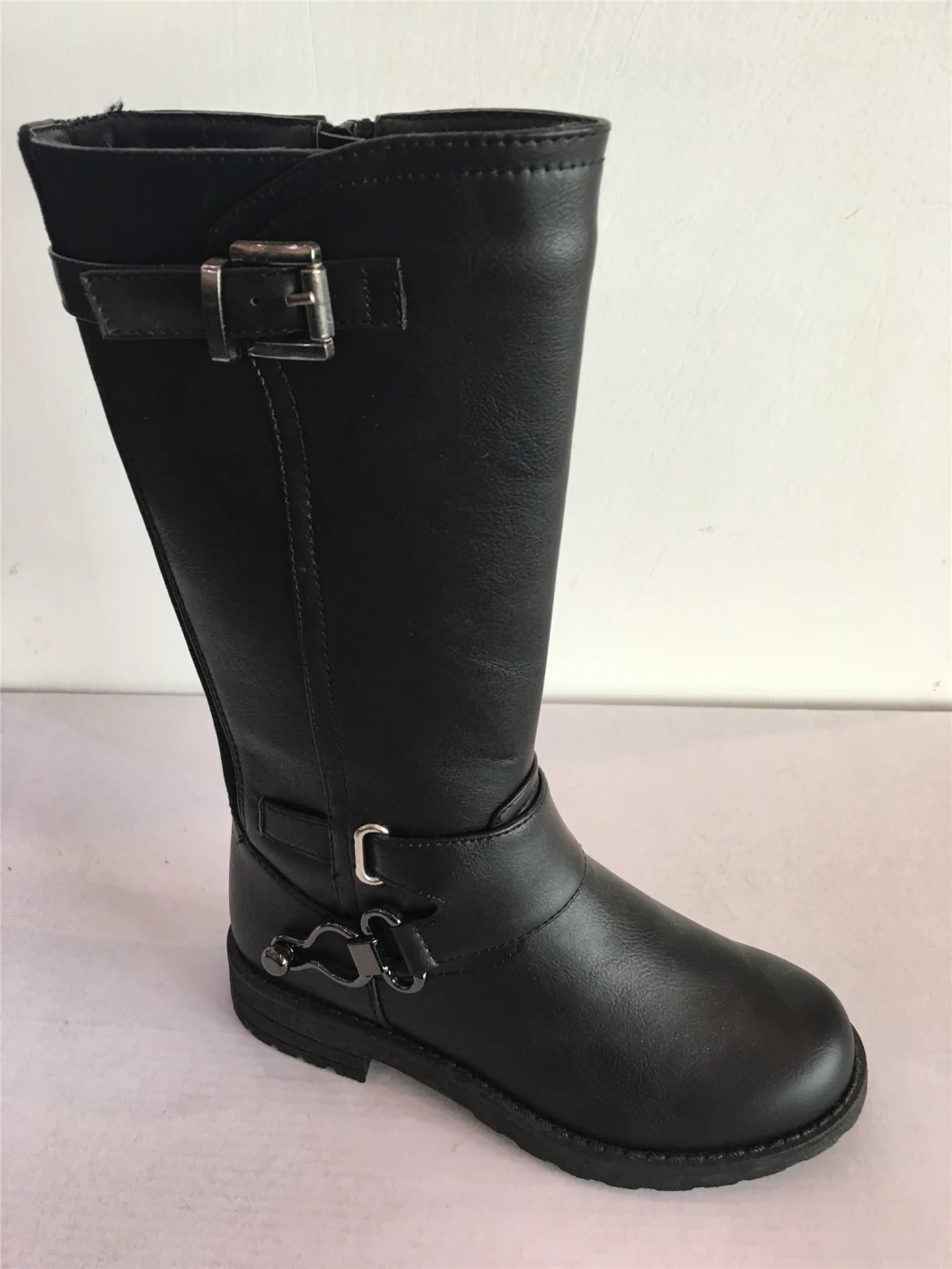 Knee High PU Fashion Boots PVC Injection Outsole Ladies Boots Kids Boots Laides Footwear Women Boots