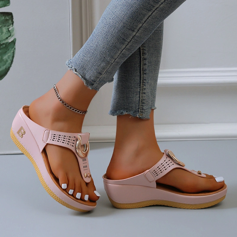 Factory Wholesale Light Weight Comfortable Women Fashion Wedge Sandals