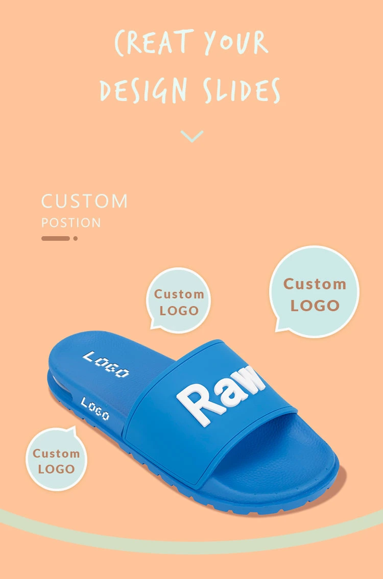 Rubber Outsole PVC Air Cushion Custom Slide Men OEM Slides Slippers Mens Slides Size 15 Slippers Rubber Sandals