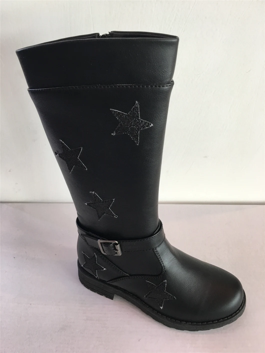 Knee High PU Fashion Boots PVC Injection Outsole Ladies Boots Kids Boots Laides Footwear Women Boots